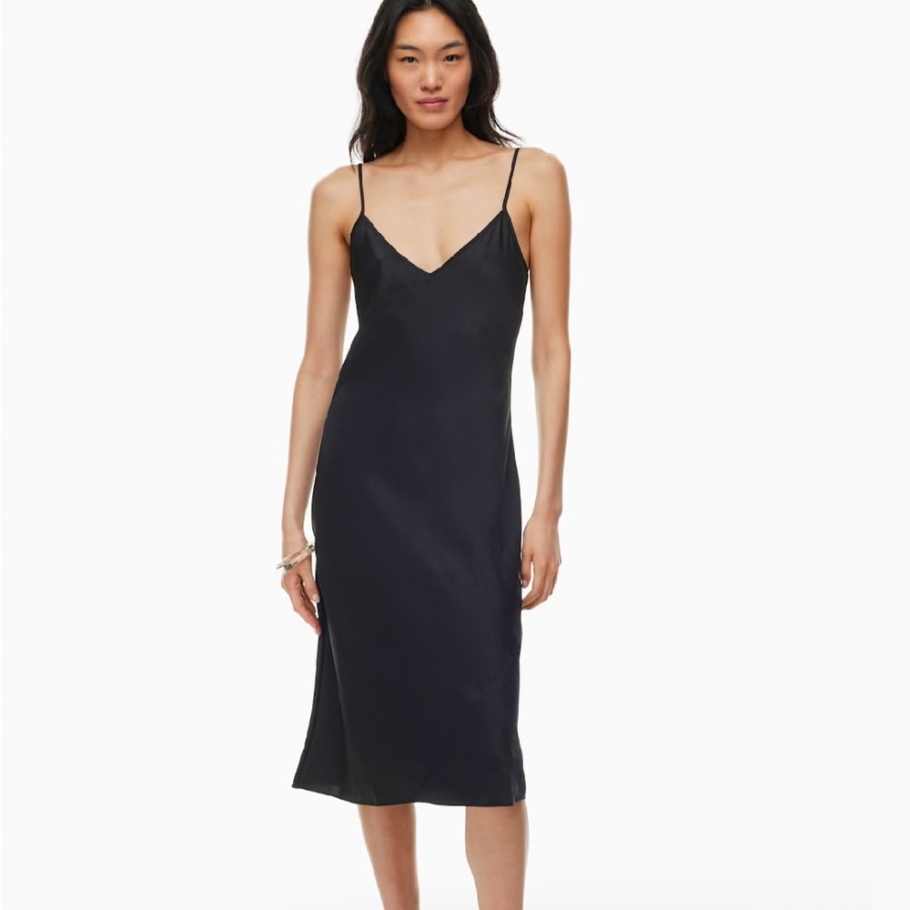 Aritzia Only Slip Satin Midi Dress